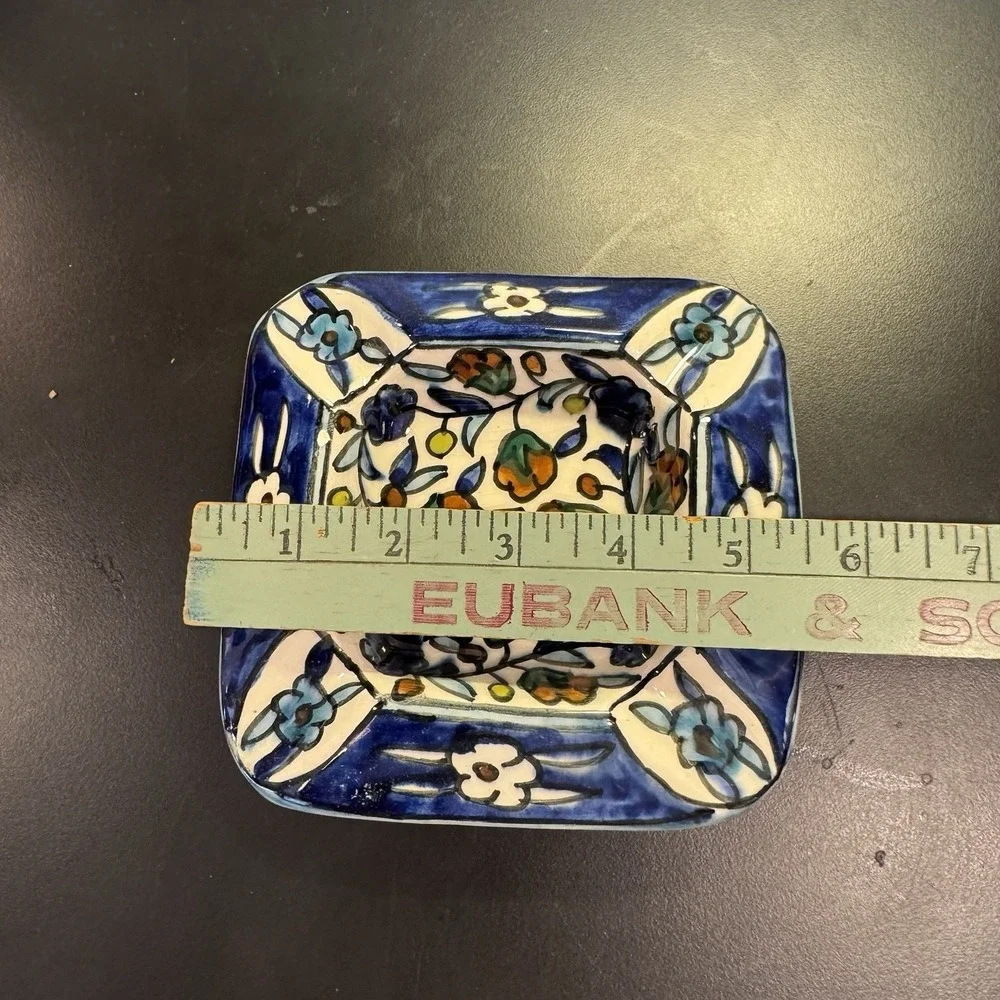Beautiful Colorful Trinket‎ Dish Ashtray Made In Jerusalem